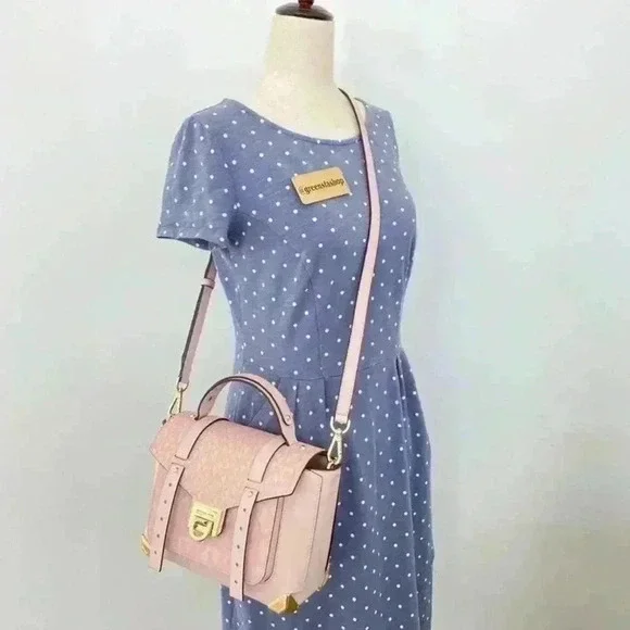 Michael Kors Purse Manhattan Satchel Crossbody bag new - Picture 9 of 11